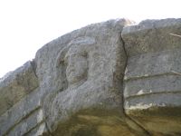 Žmogaus veidas akmenyje amfiteatre Myra